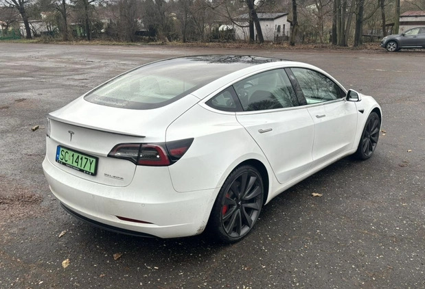 Tesla Model 3 cena 149000 przebieg: 45000, rok produkcji 2020 z Częstochowa małe 121